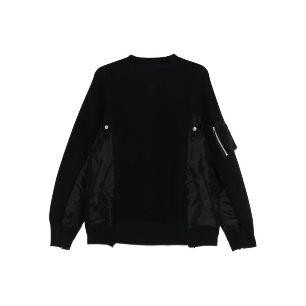 Sacai Men Nylon And Cotton Sweater